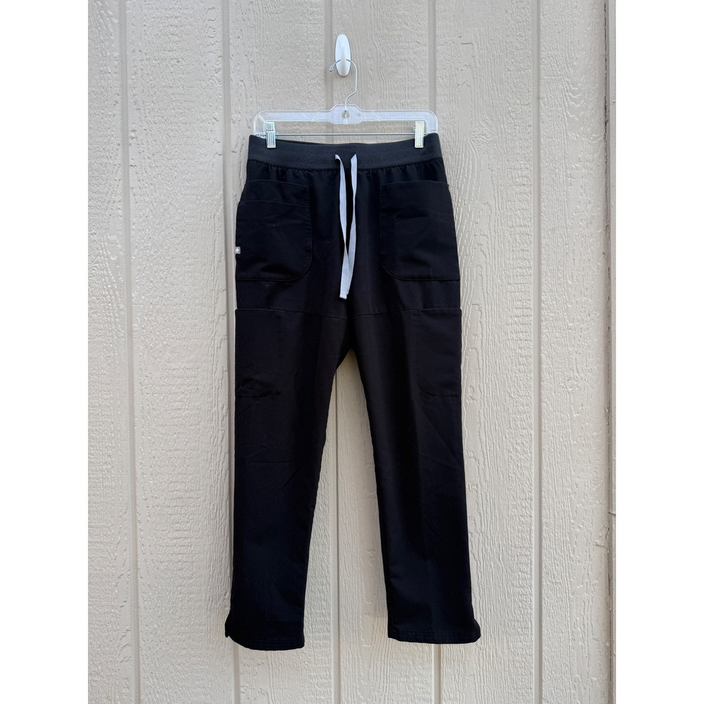 FIGS S Petite Scrub Pants Black Technical Collection Stretch Cargo Pockets